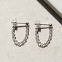 Sterling Silver Ball And Chain Studs, thumbnail 1 of 5