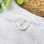 Sterling Silver U Shaped Molten Hinged Huggie Earrings, thumbnail 1 of 3