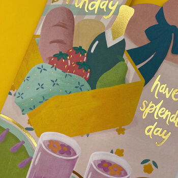 'Happy Birthday, Have A Splendid Day' Picnic Card, 2 of 2