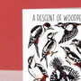 Woodpecker Watercolour Greeting Card, thumbnail 2 of 8