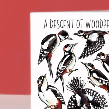 Woodpecker Watercolour Greeting Card, 2 of 8