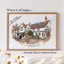 Personalised 'Where It All Began' Watercolour Print, thumbnail 5 of 8