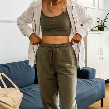 Embroidered Wifey Crop Top, 5 of 7