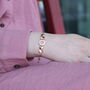 Large Zircon Heart Charm Adjustable Bracelet, thumbnail 3 of 3
