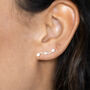 Sterling Silver Star Climber Earrings, thumbnail 1 of 7