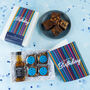 'Happy Birthday Stripes' Brownies And Mini Jack Daniels, thumbnail 2 of 2
