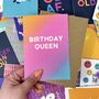Colourful 'Birthday Queen' Card, thumbnail 2 of 3