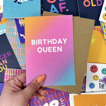 Colourful 'Birthday Queen' Card, 2 of 3