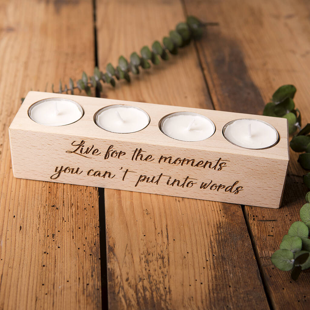 Personalised Tea Light Holders By Natural Gift Store Notonthehighstreet Com