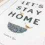 Let's Stay Home Anniversary Love Hygge Print, thumbnail 3 of 9