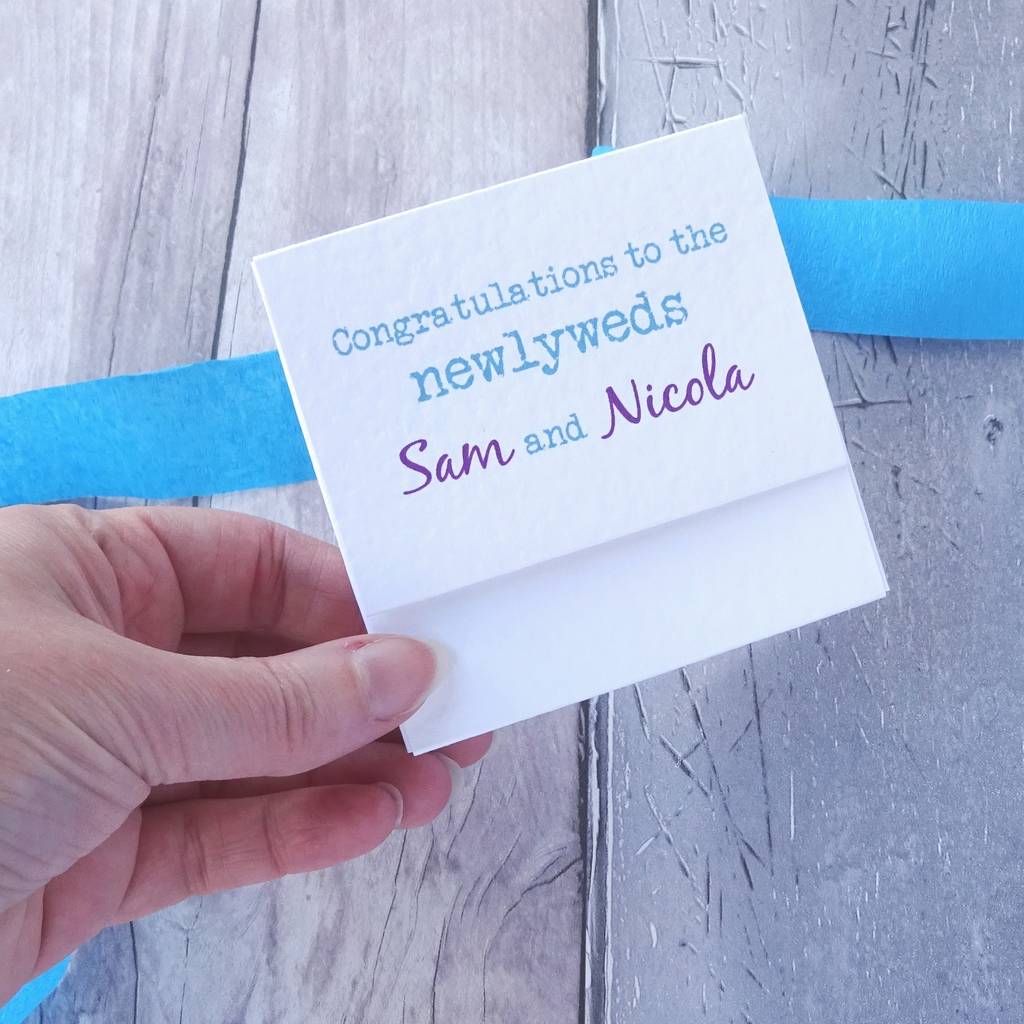 personalised 'newlyweds' wedding card by paperbuzz ...