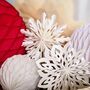 Paper Star Snowflake Christmas Decorations White Gold, thumbnail 1 of 10