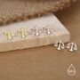 Sterling Silver Libra Scales Stud Earrings, thumbnail 7 of 12