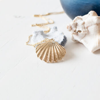 Gold Plated Seashell Necklace, 3 of 8