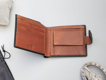 Personalised Wallet With Coin Pocket Rfid Men's Gift, 9 of 10