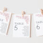 Wedding Seating Plan Cards Pink Cherry Blossom Design, thumbnail 1 of 7