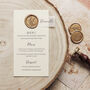 Luxury Wax Seal Wedding Menu Place Cards, thumbnail 5 of 6