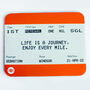 Train Ticket Personalised Birthday Mouse Mat, thumbnail 3 of 5