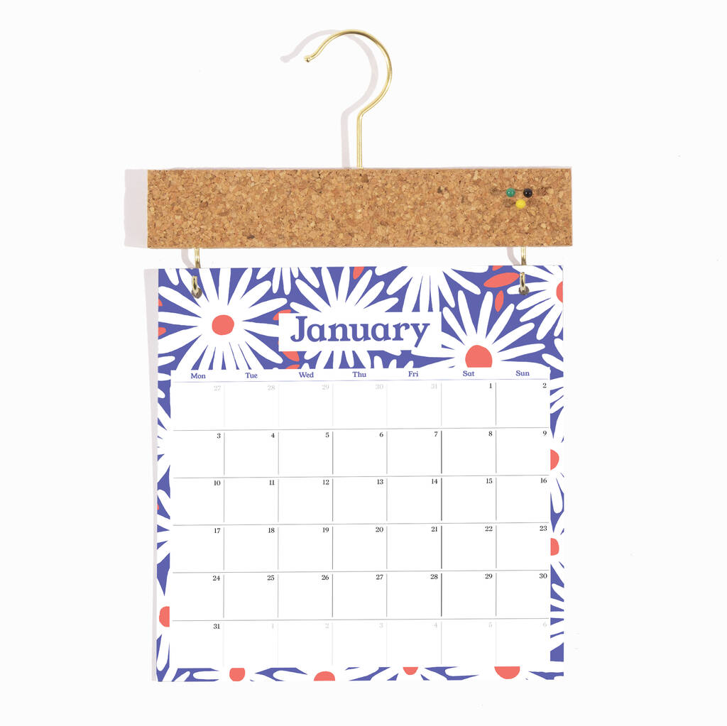 Sale 2022 Floral Print Pinboard Calendar By Studio Wald