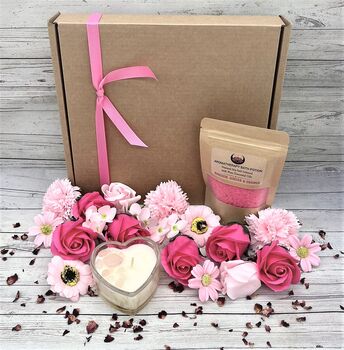 The Blooming Pink Luxury Spa Flowers Gift Box, 2 of 8