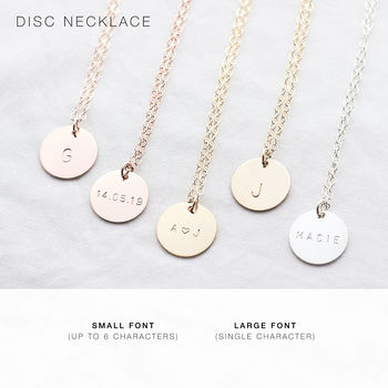 Personalised Bar And Disc Necklace Set, 4 of 8