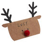Kraft Reindeer Shaped Christmas Name Place Cards, thumbnail 2 of 3
