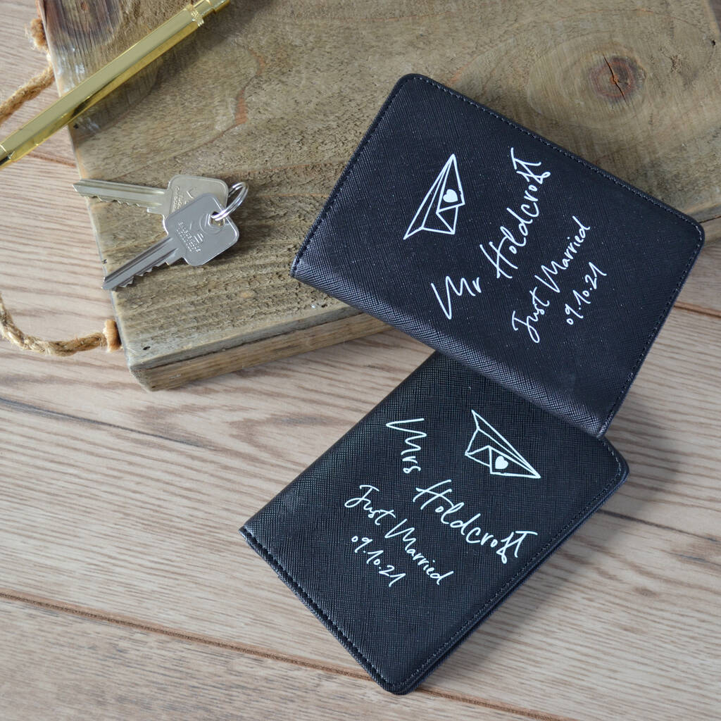 just married passport cover