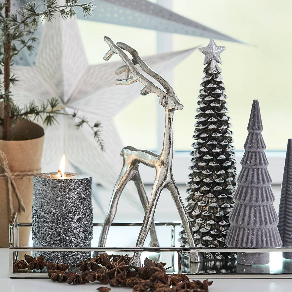 Black Iron Stag Festive Decoration By Ella James