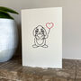 'Lop Rabbit And Heart' Hand Embroidered Card, thumbnail 5 of 5