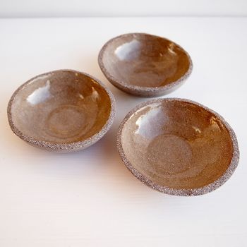 Handmade Mini Grey Ceramic Condiment Bowl, 3 of 6