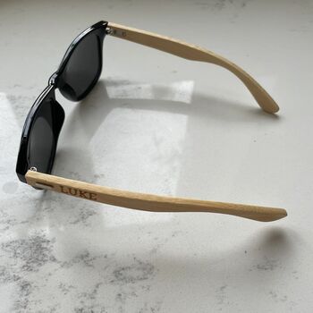 Personalised Engraved Wooden Sunglasses, 4 of 5