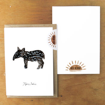 Tapir Baby Print A6 Greetings Card, 3 of 7