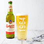 Personalised 60th Birth Year And Name Beer Glass, thumbnail 2 of 6