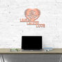 Live, Laugh, Love Rose Art Wooden Heart Decor, thumbnail 3 of 11