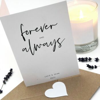 Forever And Always Personalised Valentine's Card, 3 of 5