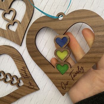Customised Wood And Resin Heart Wall Hanging, 5 of 6