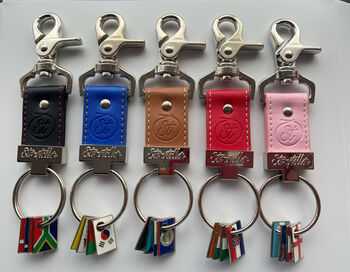 Flag Mate Personalised Keyring + 20 Country Flags, 8 of 8