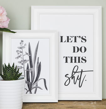 'Let's Do This Shit' Motivational Typography Print, 4 of 5