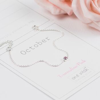 December Birthstone Sterling Silver Birthday Bracelet, 8 of 12