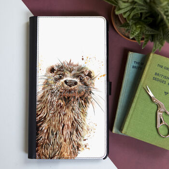 Inky Otter Faux Leather Phone Case With Card Slots, 3 of 6