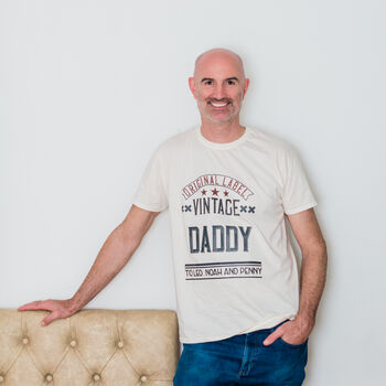 Personalised Men's Daddy T Shirt Vintage, 10 of 10