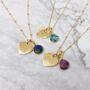 18ct Gold Vermeil Plated Heart Birthstone Necklace, thumbnail 1 of 7