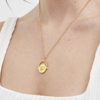Gold Sun And Moon Spinner Necklace, 2 of 8