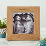 Personalised Solid Oak Square Photo Frame, thumbnail 4 of 6