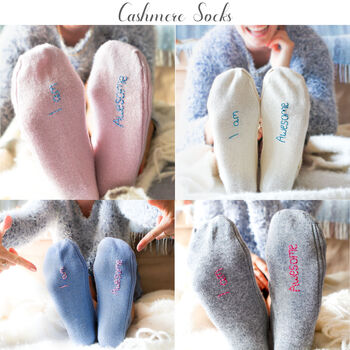 Secret Message Personalised Cashmere Socks, 3 of 9