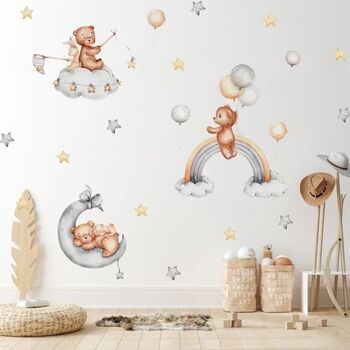 Cute Bears Scenes Baby’s Nursery Wall Decor, 2 of 6