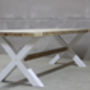 King's Cross Reclaimed Wood Dining Table With X Frame, thumbnail 6 of 8
