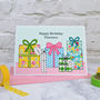 'Presents' Personalised Girls Birthday Card, thumbnail 1 of 4