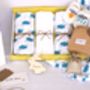 Organic Cloud Muslin And Sock Gift Set For Mum And Baby, thumbnail 2 of 6