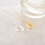 Halo Birthstone Necklace Citrine November In Silver, thumbnail 1 of 6